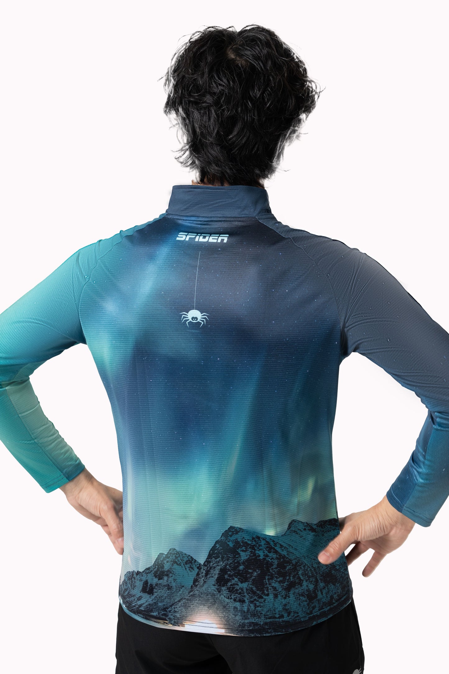 【Men】 Zippered Long-sleeve Sports Shirt