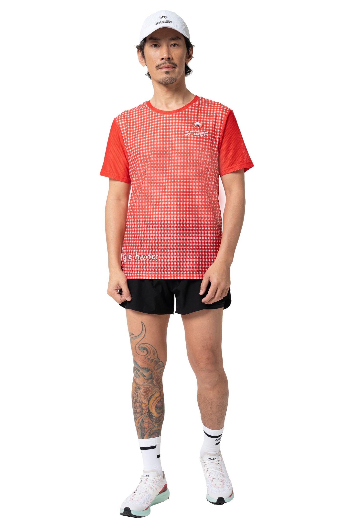 【Men】Hexagonal Breathable T-Shirt -  Red Dragon
