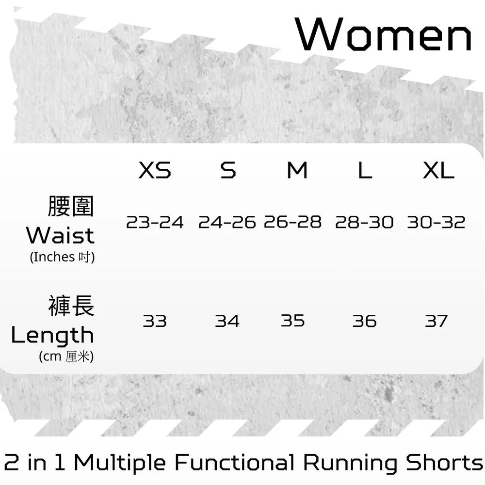 【女裝】2 in 1 Multiple Functional Running Shorts - 夜明珠