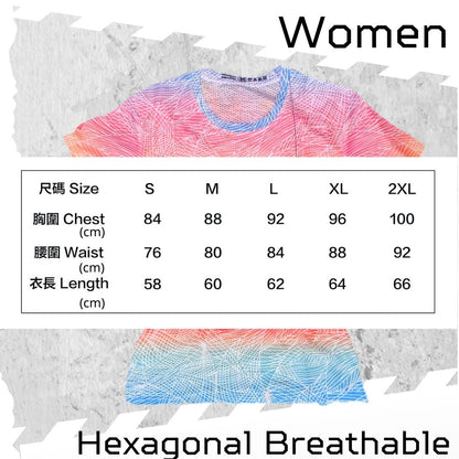 【Women】Hexagonal Breathable T-Shirt