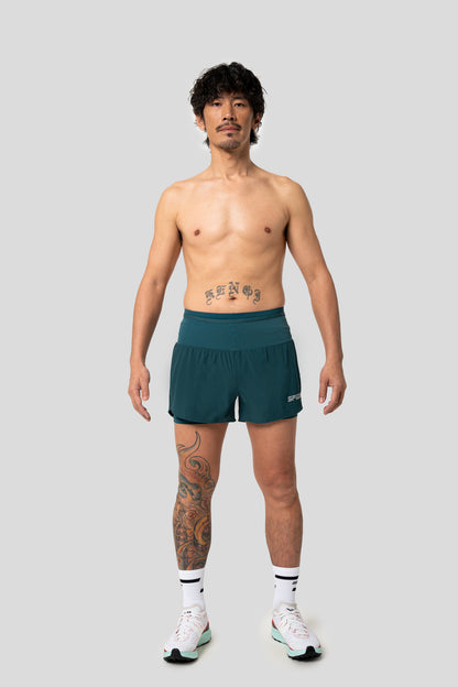 【Women】2 in 1 Multiple Functional Running Shorts - Noble Green