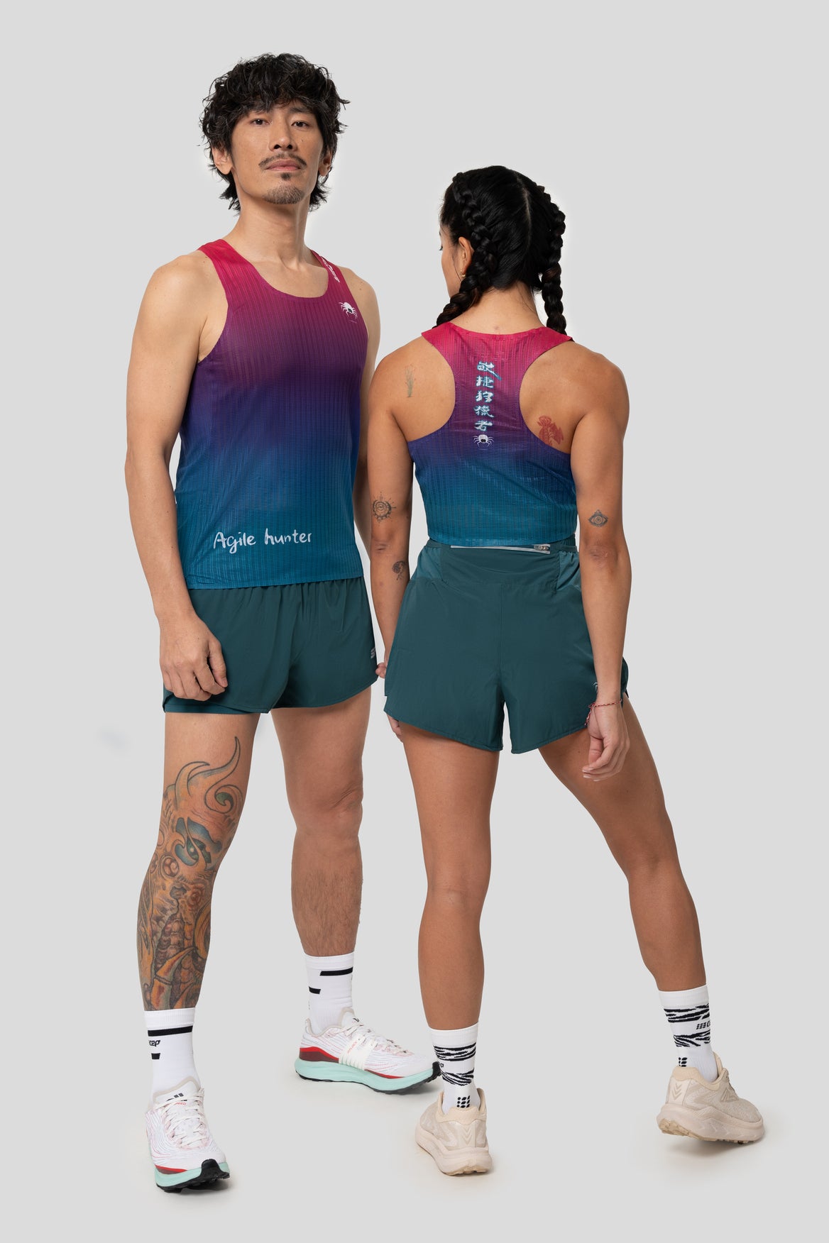 【Men】2 in 1 Multiple Functional Running Shorts - Noble Green