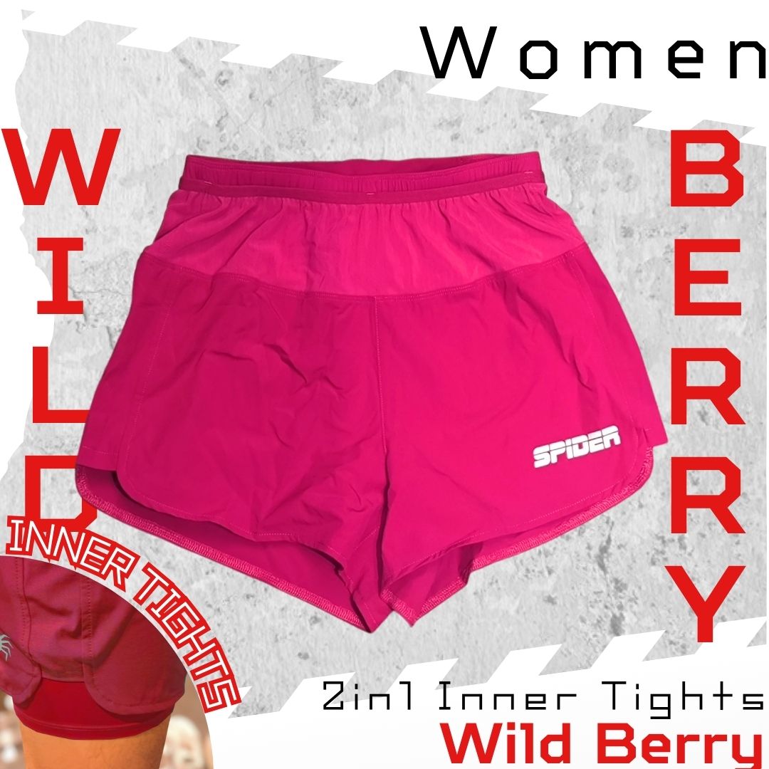 【女裝】2 in 1 Multiple Functional Running Shorts - 野莓