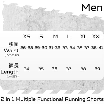 【Men】2 in 1 Multiple Functional Running Shorts