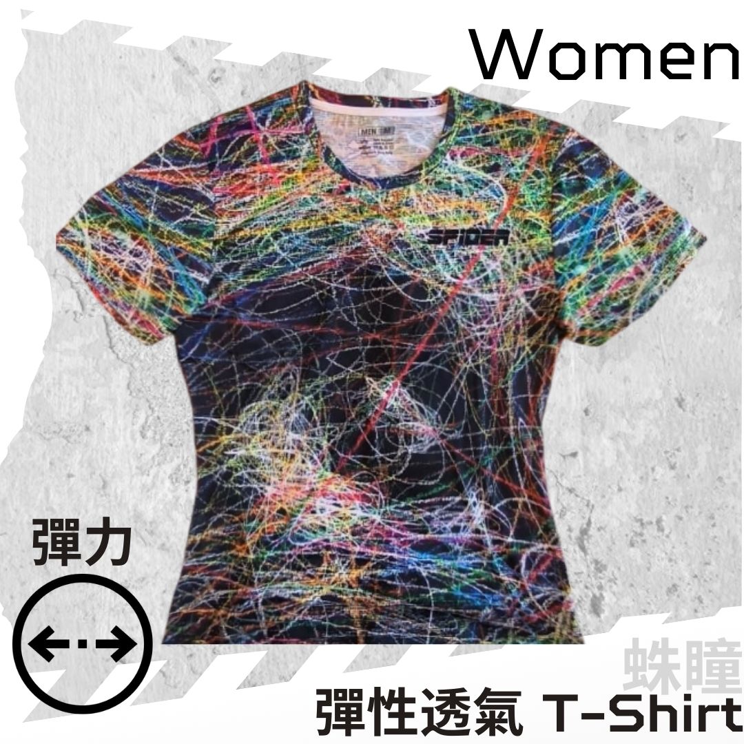 【Pre-order】【Women】 Elastic Breathable T-Shirt - SPIDER GAZE