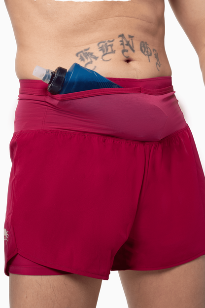 【女裝】2 in 1 Multiple Functional Running Shorts - 野莓